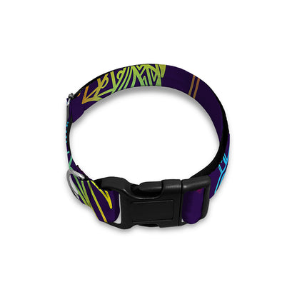 Rainbow Native Dream Catcher Print Dog Collar