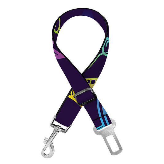 Rainbow Native Dream Catcher Print Dog Seat Belt