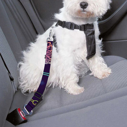 Rainbow Native Dream Catcher Print Dog Seat Belt