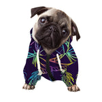 Rainbow Native Dream Catcher Print Dog Zip Up Hoodie