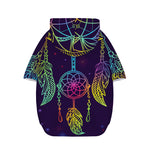 Rainbow Native Dream Catcher Print Dog Zip Up Hoodie