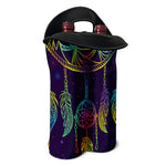 Rainbow Native Dream Catcher Print Double Neoprene Wine Tote