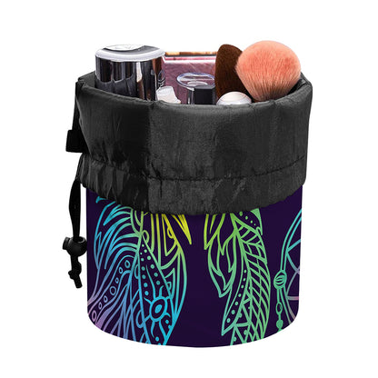 Rainbow Native Dream Catcher Print Drawstring Makeup Bag