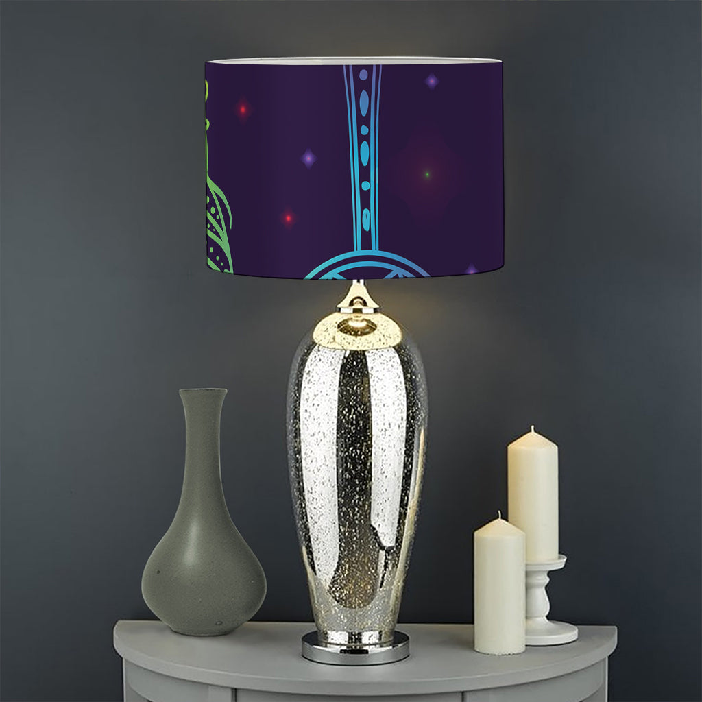 Rainbow Native Dream Catcher Print Drum Lamp Shade