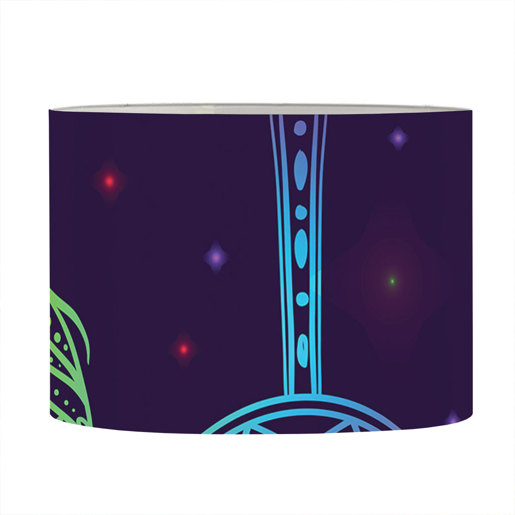 Rainbow Native Dream Catcher Print Drum Lamp Shade