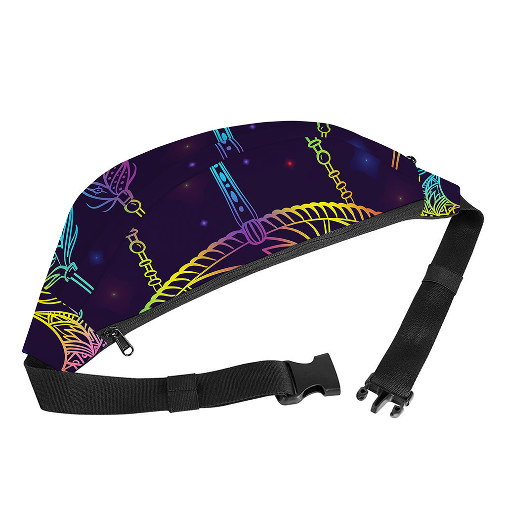 Rainbow Native Dream Catcher Print Fanny Pack