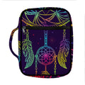 Rainbow Native Dream Catcher Print Front Pocket Bible Bag