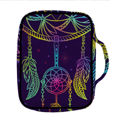 Rainbow Native Dream Catcher Print Front Pocket Bible Bag
