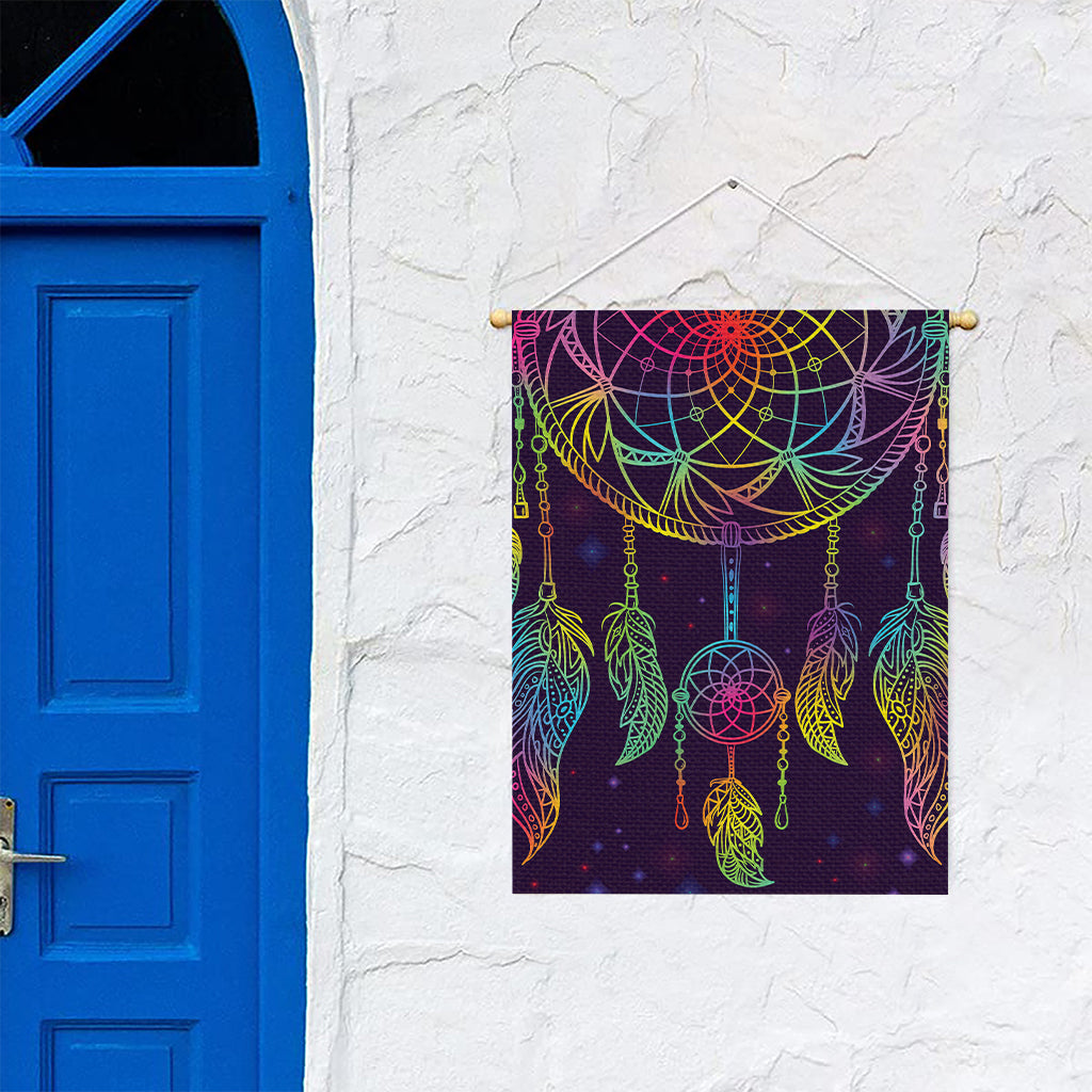 Rainbow Native Dream Catcher Print Garden Flag