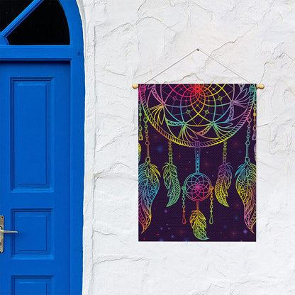 Rainbow Native Dream Catcher Print Garden Flag