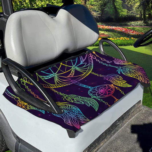 Rainbow Native Dream Catcher Print Golf Cart Seat Cover