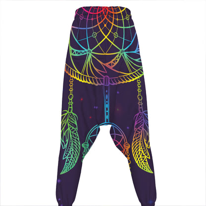Rainbow Native Dream Catcher Print Hammer Pants