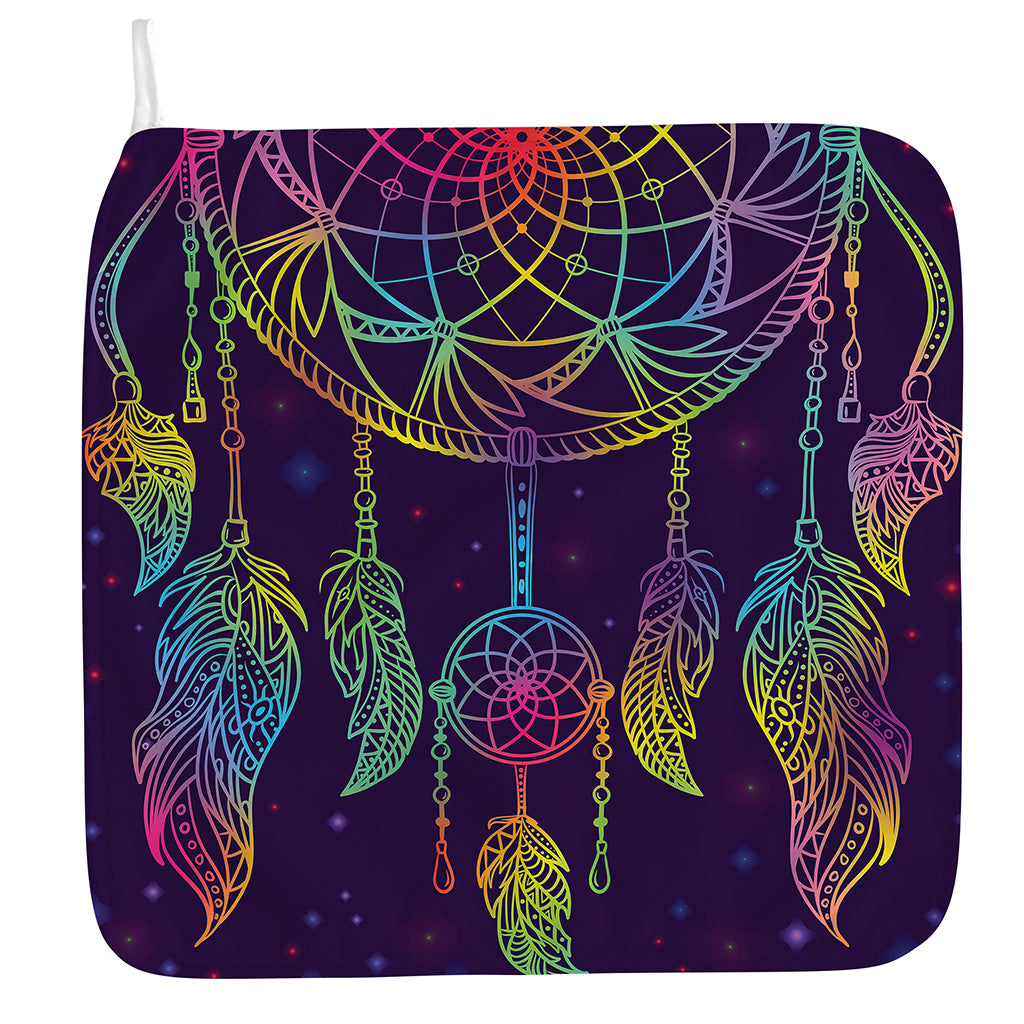 Rainbow Native Dream Catcher Print Hand Towel