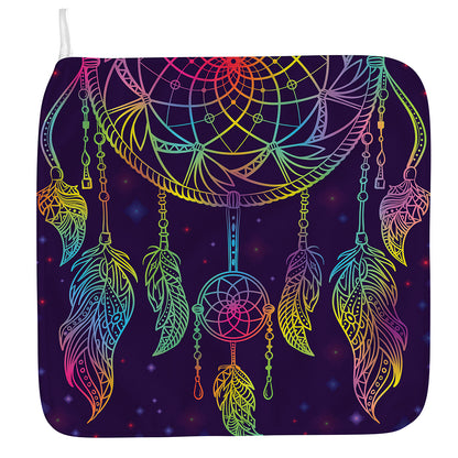 Rainbow Native Dream Catcher Print Hand Towel