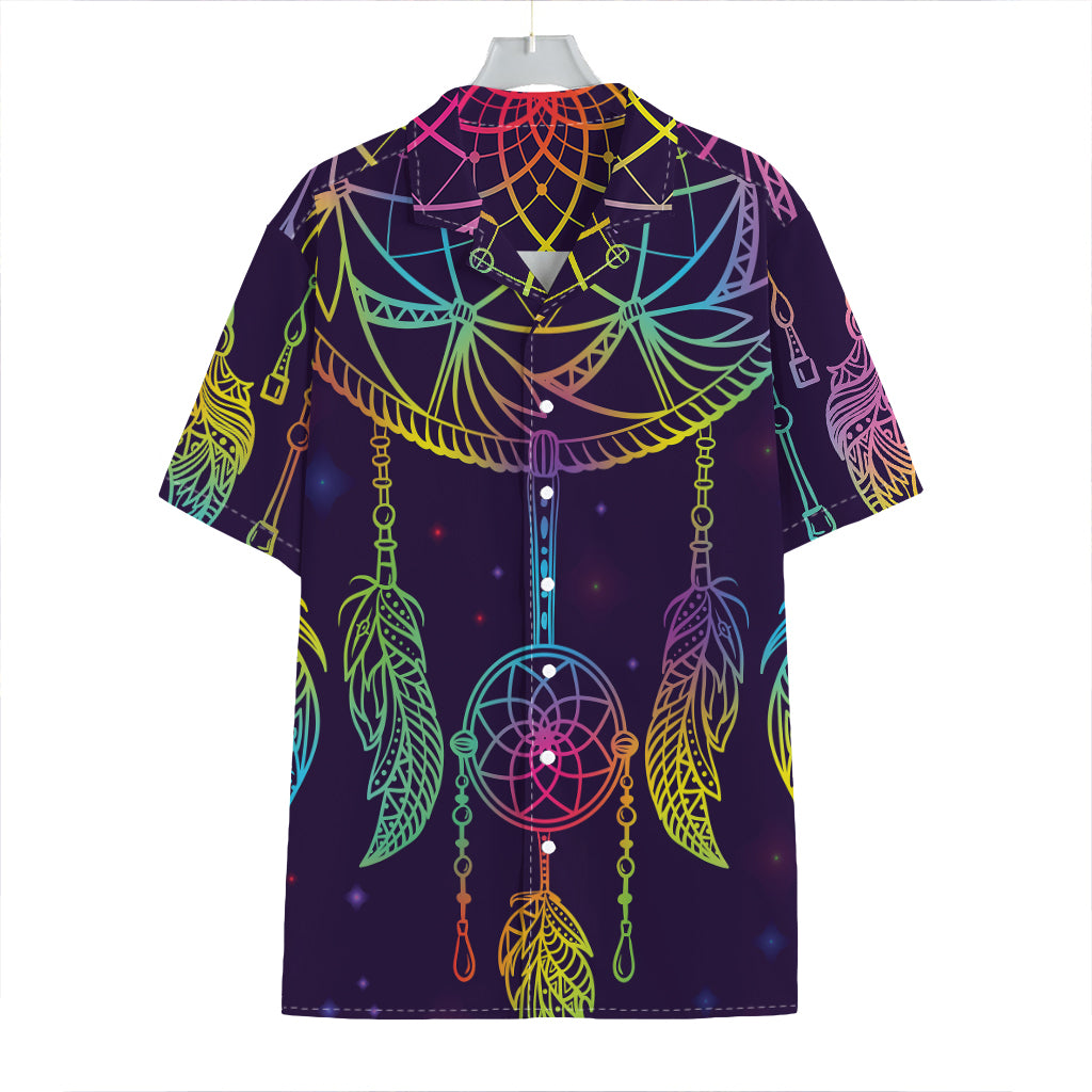 Rainbow Native Dream Catcher Print Hawaiian Shirt