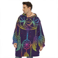 Rainbow Native Dream Catcher Print Hoodie Blanket