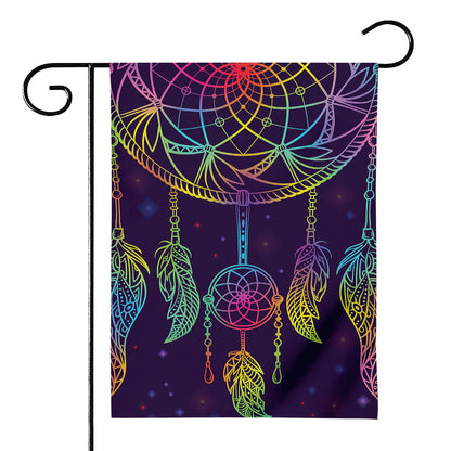 Rainbow Native Dream Catcher Print House Flag