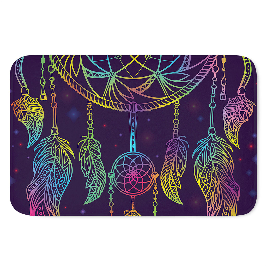 Rainbow Native Dream Catcher Print Indoor Door Mat