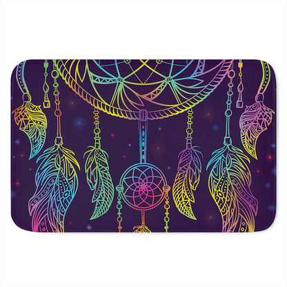 Rainbow Native Dream Catcher Print Indoor Door Mat