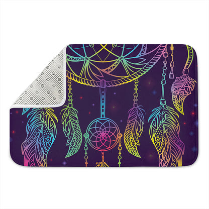 Rainbow Native Dream Catcher Print Indoor Door Mat