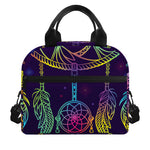 Rainbow Native Dream Catcher Print Insulated Lunch Bag