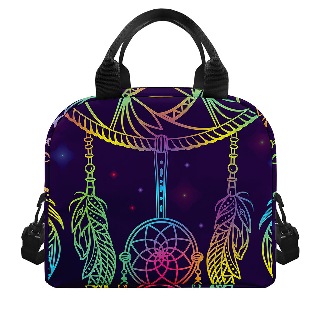 Rainbow Native Dream Catcher Print Insulated Lunch Bag