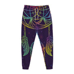 Rainbow Native Dream Catcher Print Jogger Pants