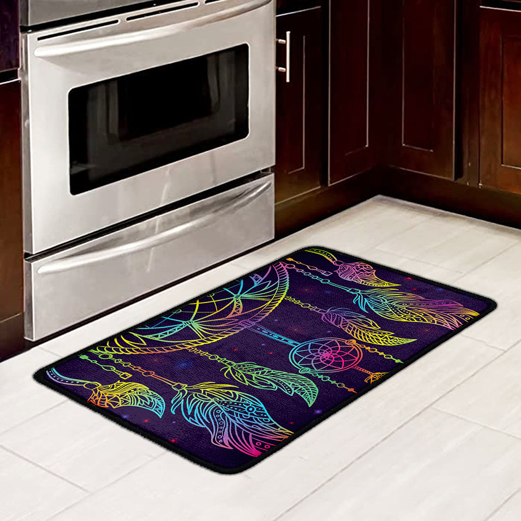 Rainbow Native Dream Catcher Print Kitchen Mat