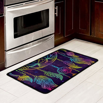 Rainbow Native Dream Catcher Print Kitchen Mat