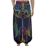 Rainbow Native Dream Catcher Print Lantern Pants