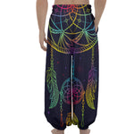 Rainbow Native Dream Catcher Print Lantern Pants