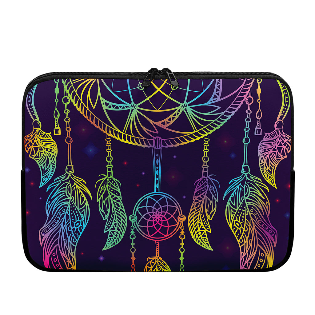 Rainbow Native Dream Catcher Print Laptop Sleeve