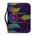 Rainbow Native Dream Catcher Print Leather Bible Cover