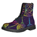 Rainbow Native Dream Catcher Print Lace-Up Boots