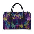 Rainbow Native Dream Catcher Print Leather Duffel Bag