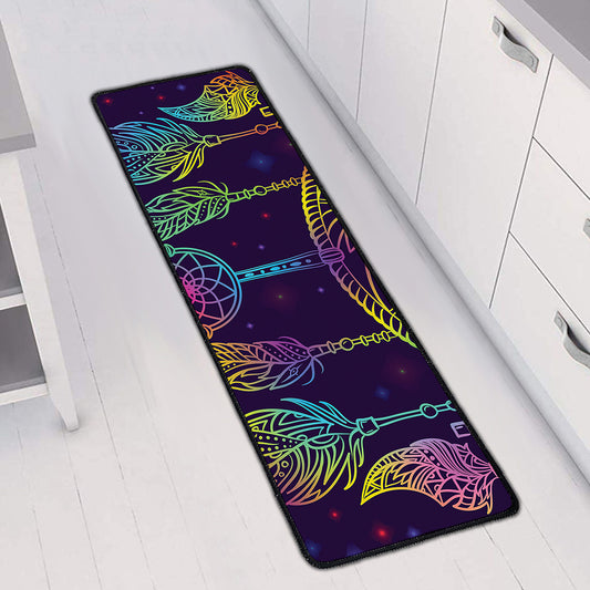 Rainbow Native Dream Catcher Print Long Kitchen Mat