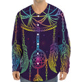 Rainbow Native Dream Catcher Print Long Sleeve Baseball Jersey