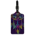 Rainbow Native Dream Catcher Print Luggage Tag
