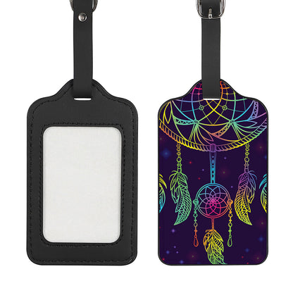 Rainbow Native Dream Catcher Print Luggage Tag