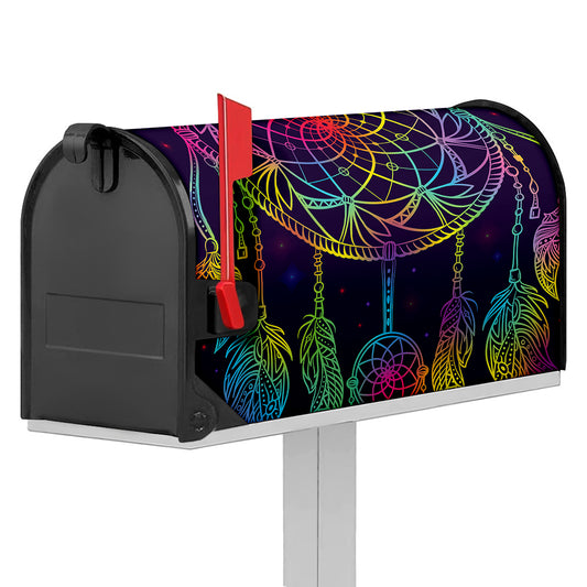 Rainbow Native Dream Catcher Print Mailbox Cover