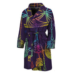 Rainbow Native Dream Catcher Print Men's Bathrobe