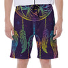 Rainbow Native Dream Catcher Print Men's Beach Shorts