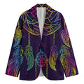 Rainbow Native Dream Catcher Print Men's Blazer
