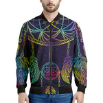 Rainbow Native Dream Catcher Print Men's Bomber Jacket