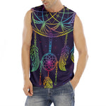 Rainbow Native Dream Catcher Print Men's Fitness Tank Top