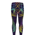 Rainbow Native Dream Catcher Print Men's leggings