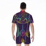 Rainbow Native Dream Catcher Print Men's Rompers