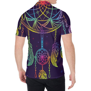 Rainbow Native Dream Catcher Print Men's Shirt