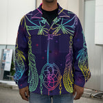Rainbow Native Dream Catcher Print Men's Shirt Jacket