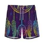 Rainbow Native Dream Catcher Print Men's Sports Shorts